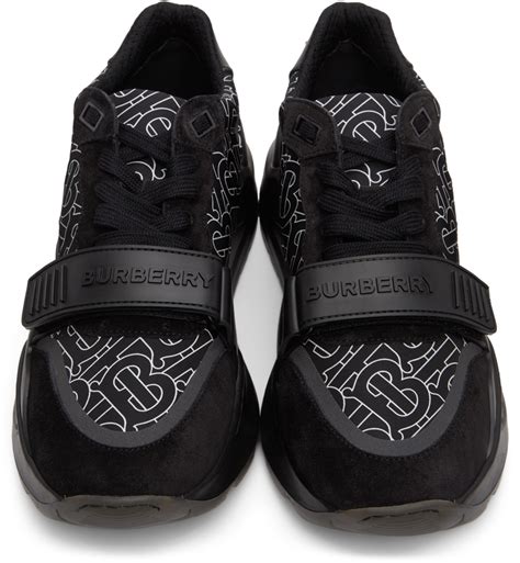 burberry black monogram print ramsey sneakers|burberry ramsey m vintage check.